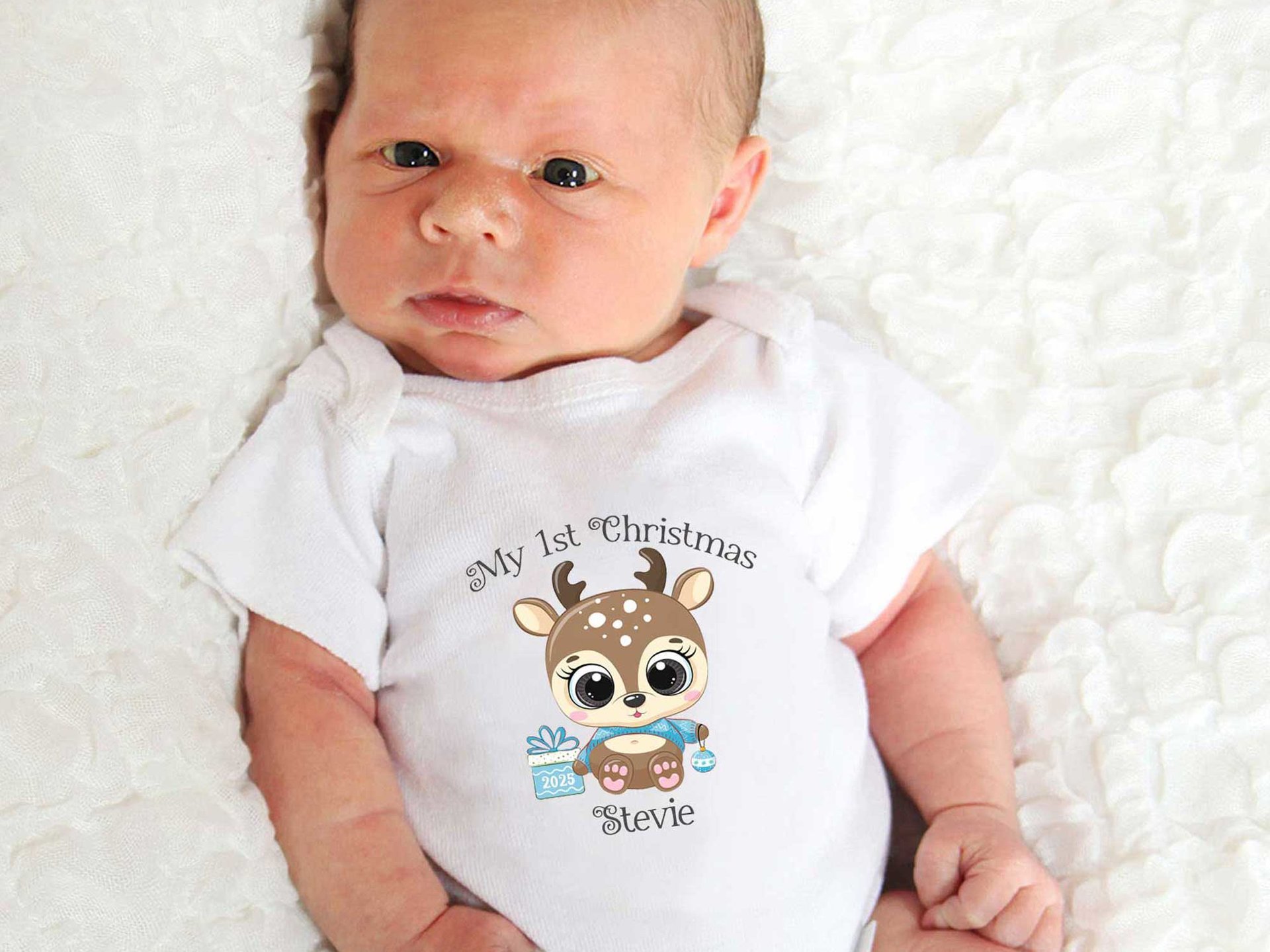 My 1st Christmas Baby Reindeer Personalised Bodysuit