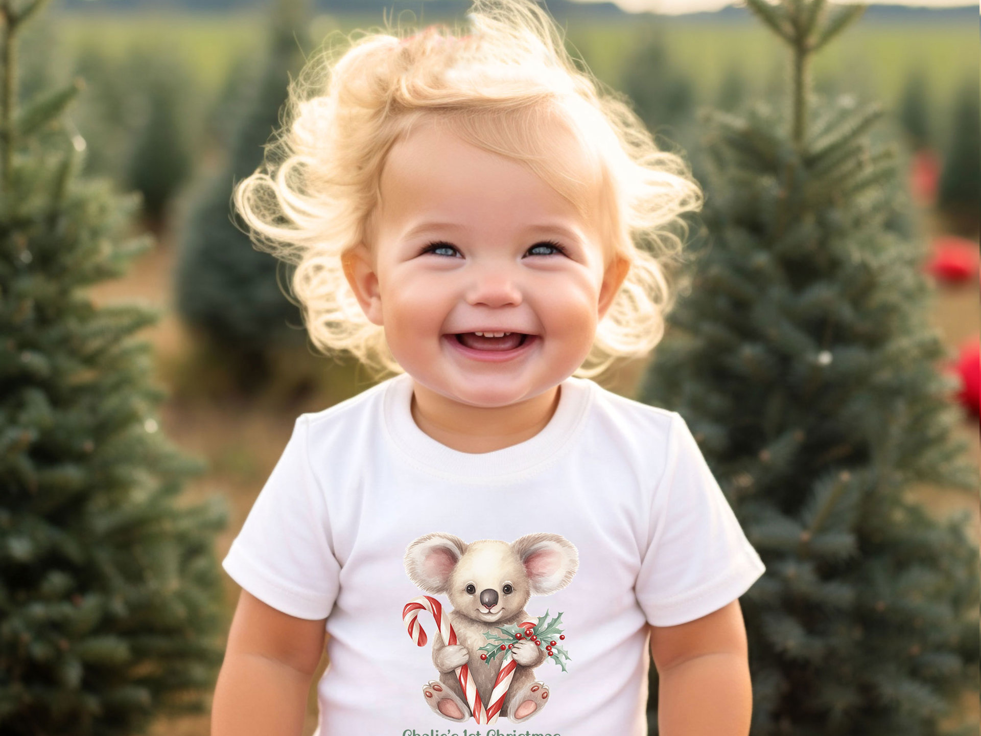 First Christmas Baby Koala Personalised Little Aussie Xmas Romper