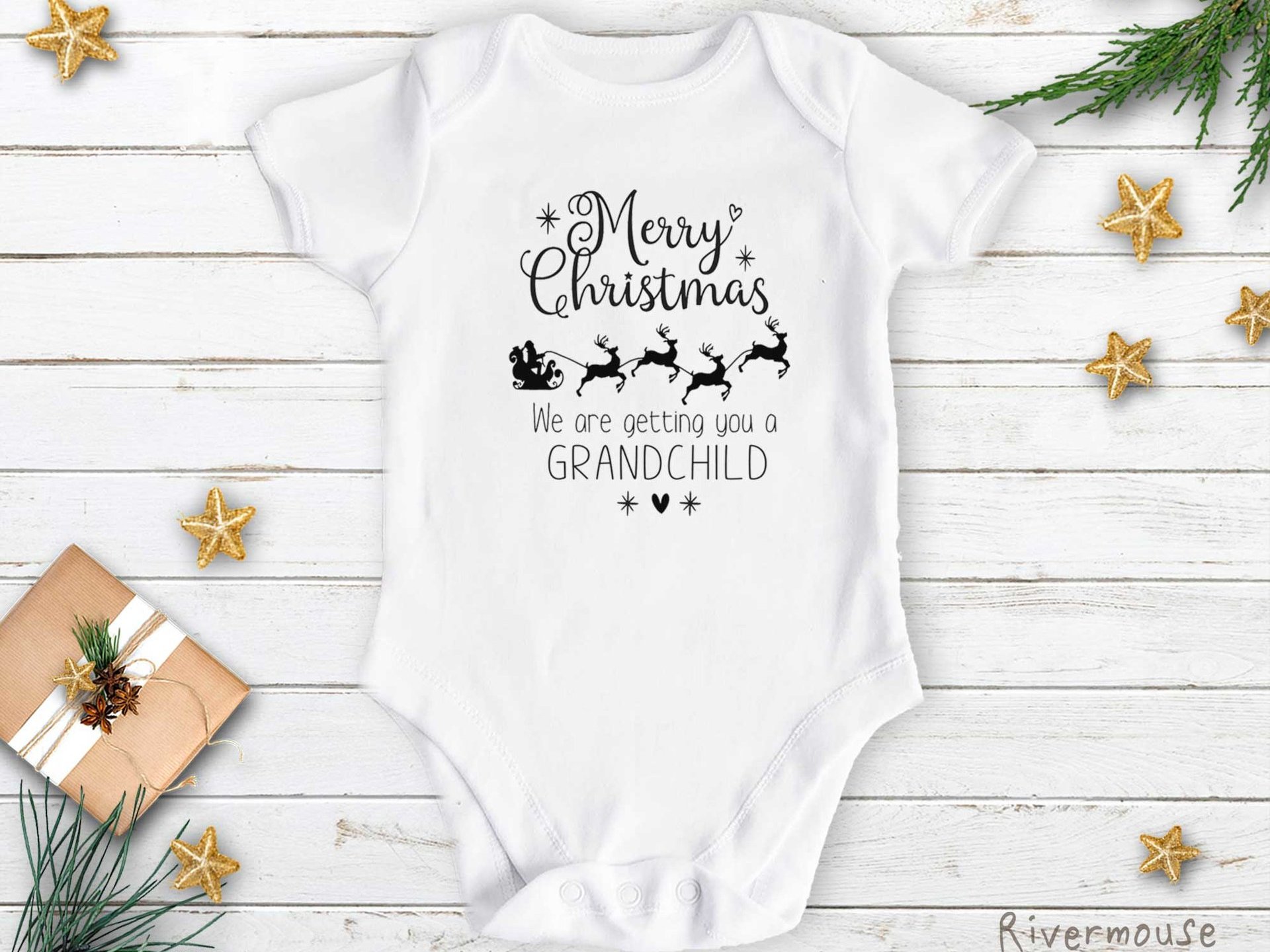 Personalised Christmas Pregnancy Announcement, Grandparents Baby Reveal