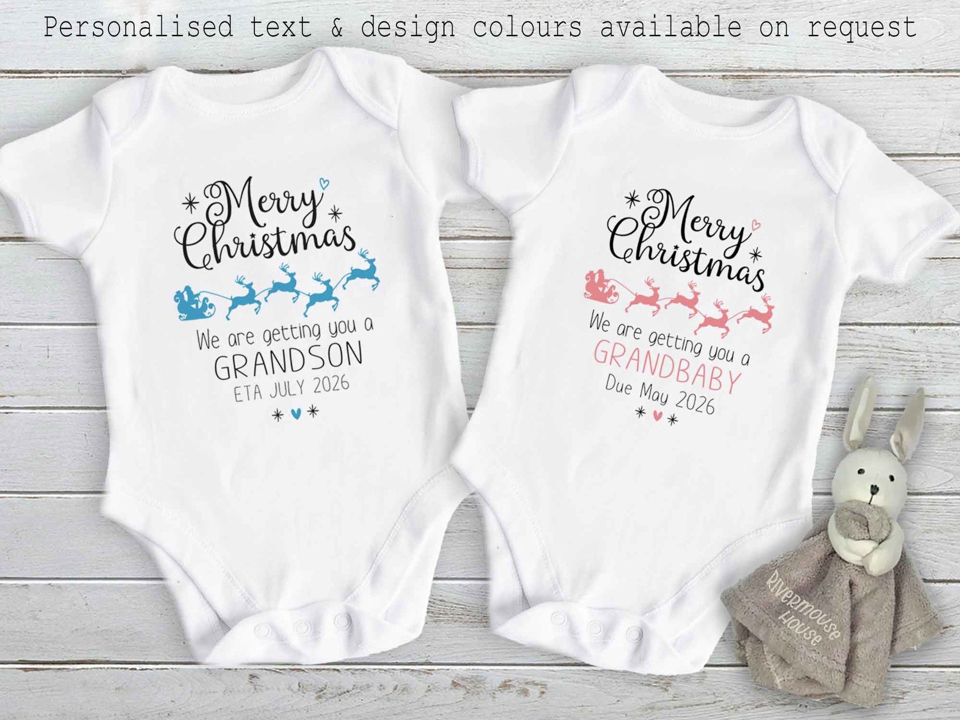 Personalised Christmas Pregnancy Announcement, Grandparents Baby Reveal