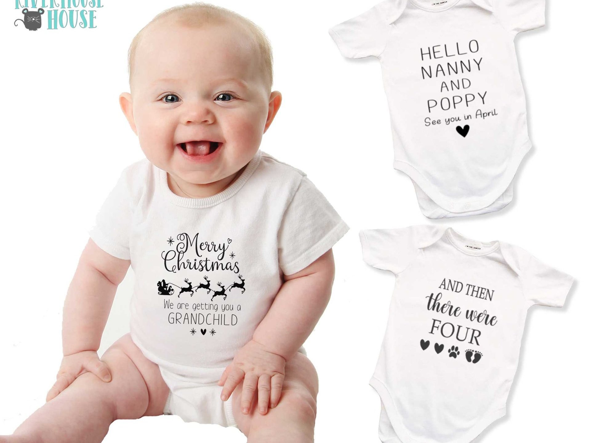 Personalised Christmas Pregnancy Announcement, Grandparents Baby Reveal