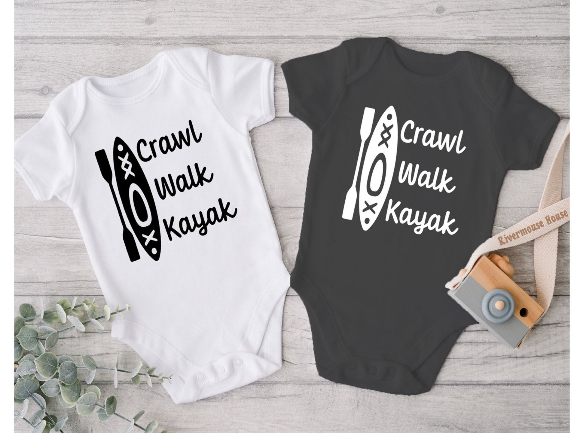Crawl Walk Kayak Baby Bodysuit