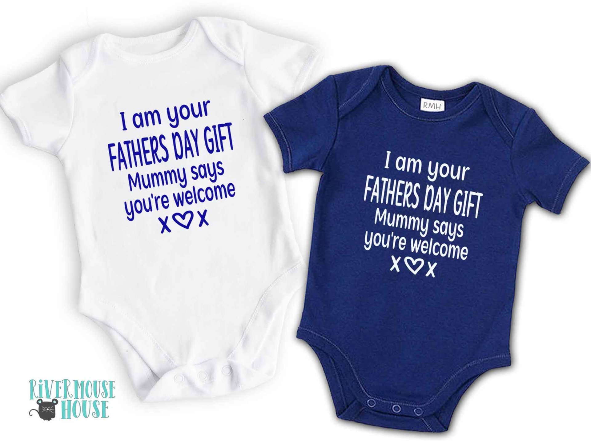 I am your Fathers Day Gift Mummy says you're welcome Funny Baby Bodysuit for Dad