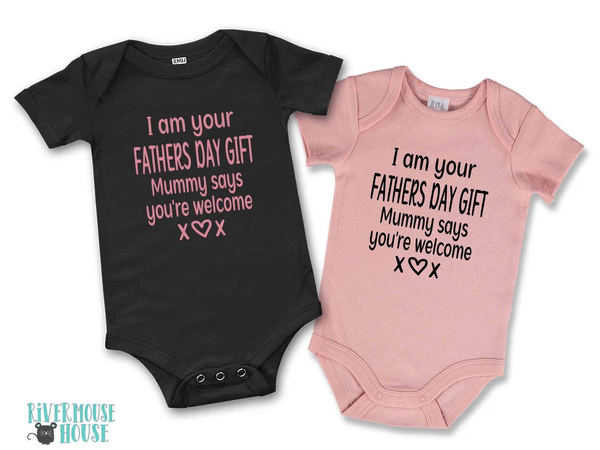 I am your Fathers Day Gift Mummy says you're welcome Funny Baby Bodysuit for Dad