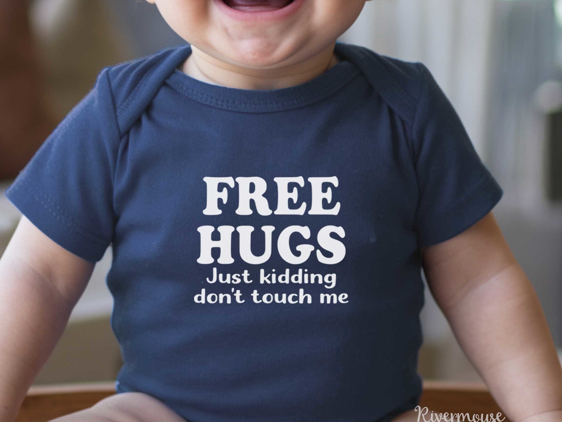Free Hugs - Just kidding don't touch me funny baby bodysuit