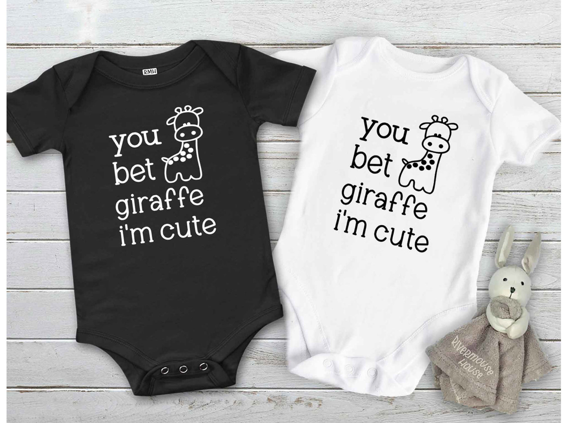 You Bet Giraffe I'm Cute Funny Baby Bodysuit