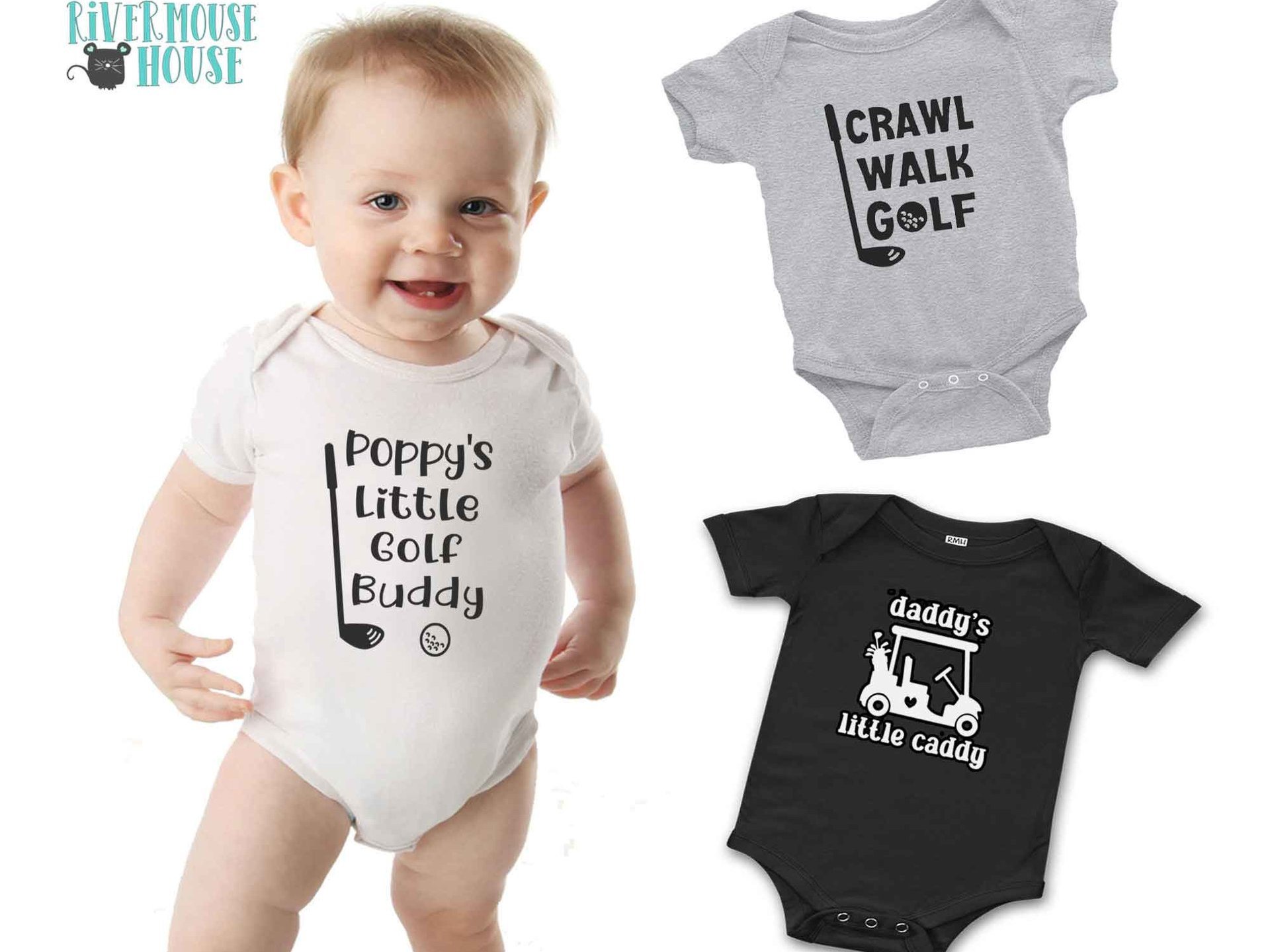 Daddy's little golf buddy baby bodysuit