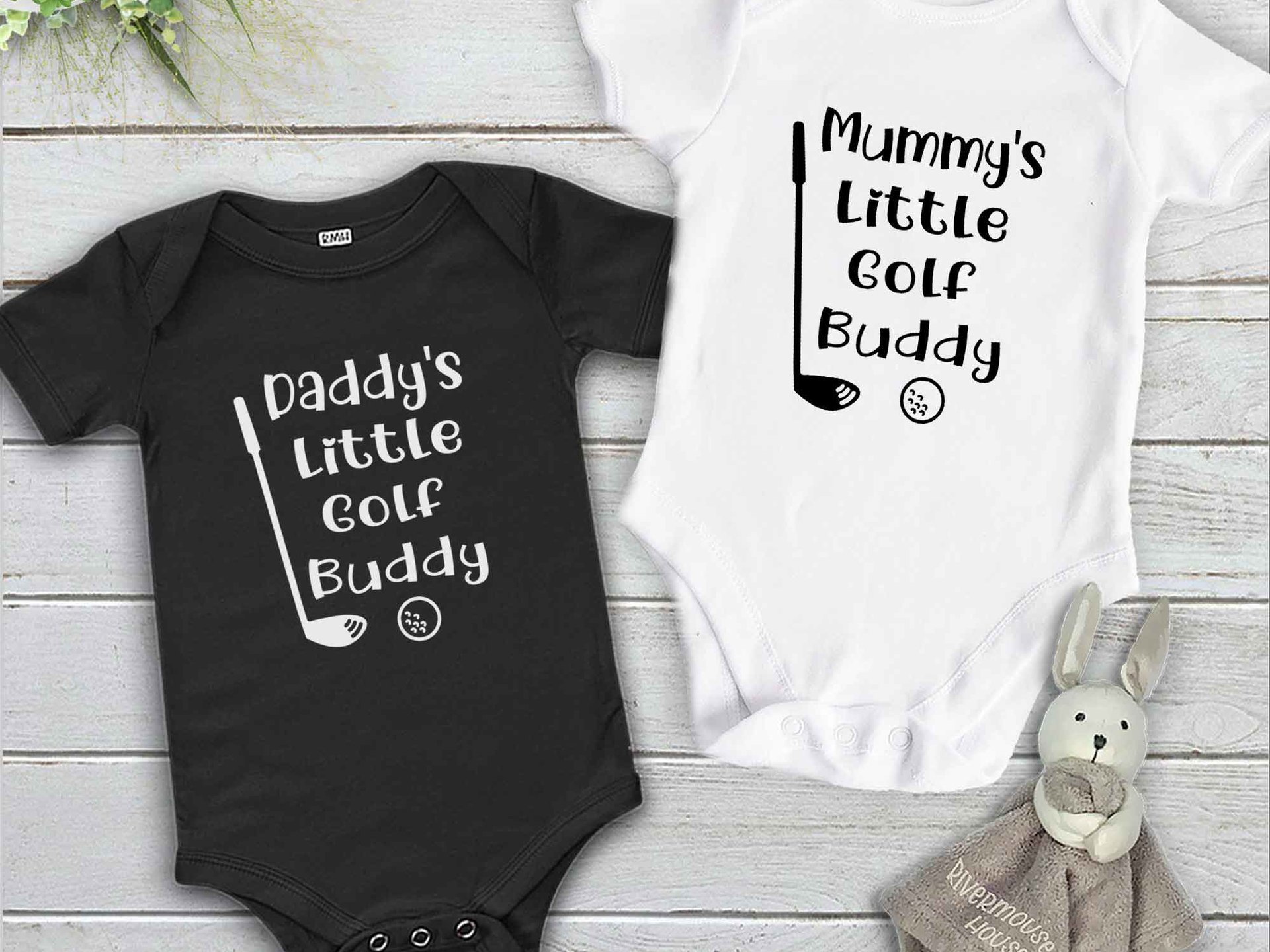 Daddy's little golf buddy baby bodysuit