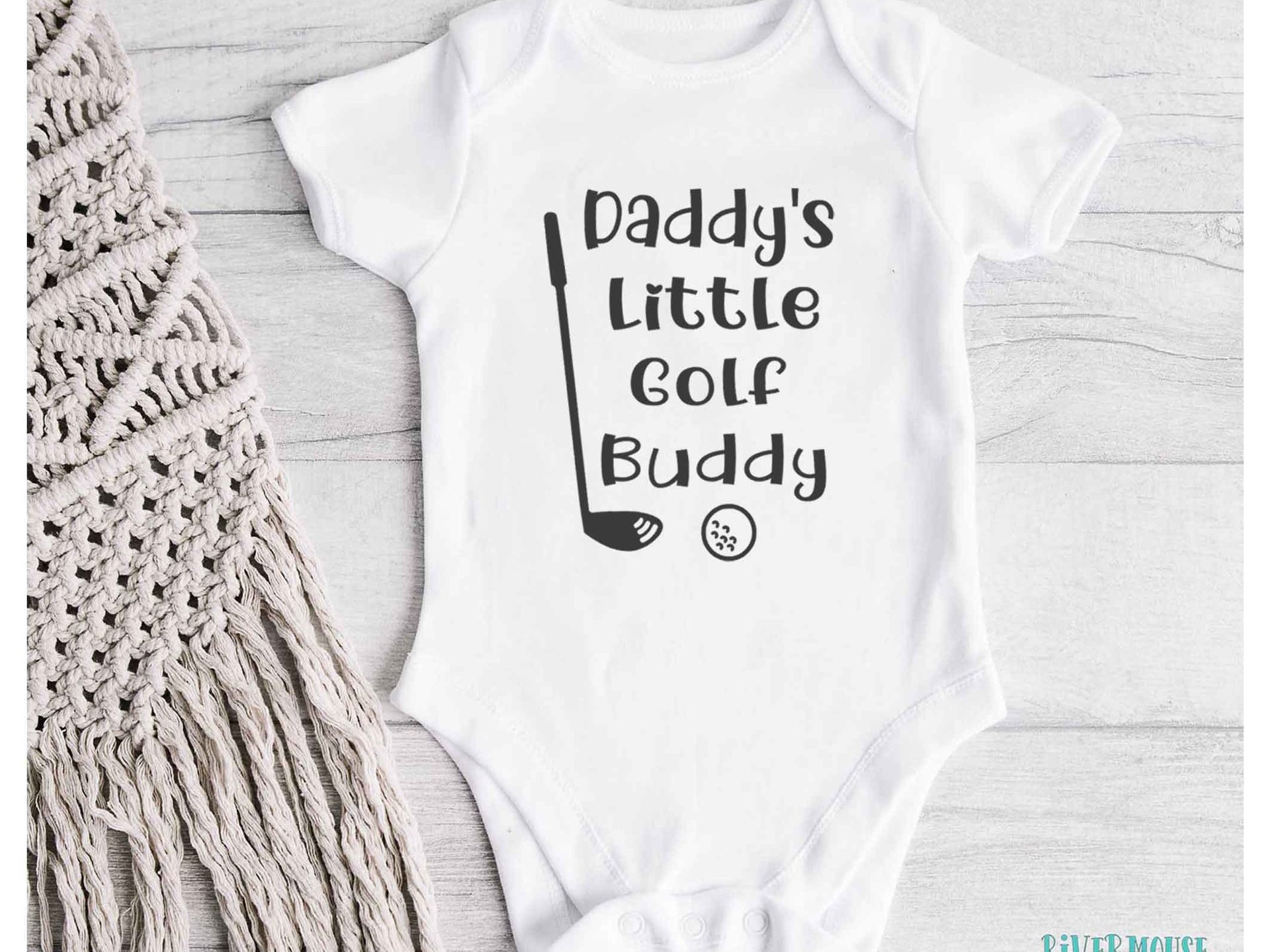 Daddy's little golf buddy baby bodysuit