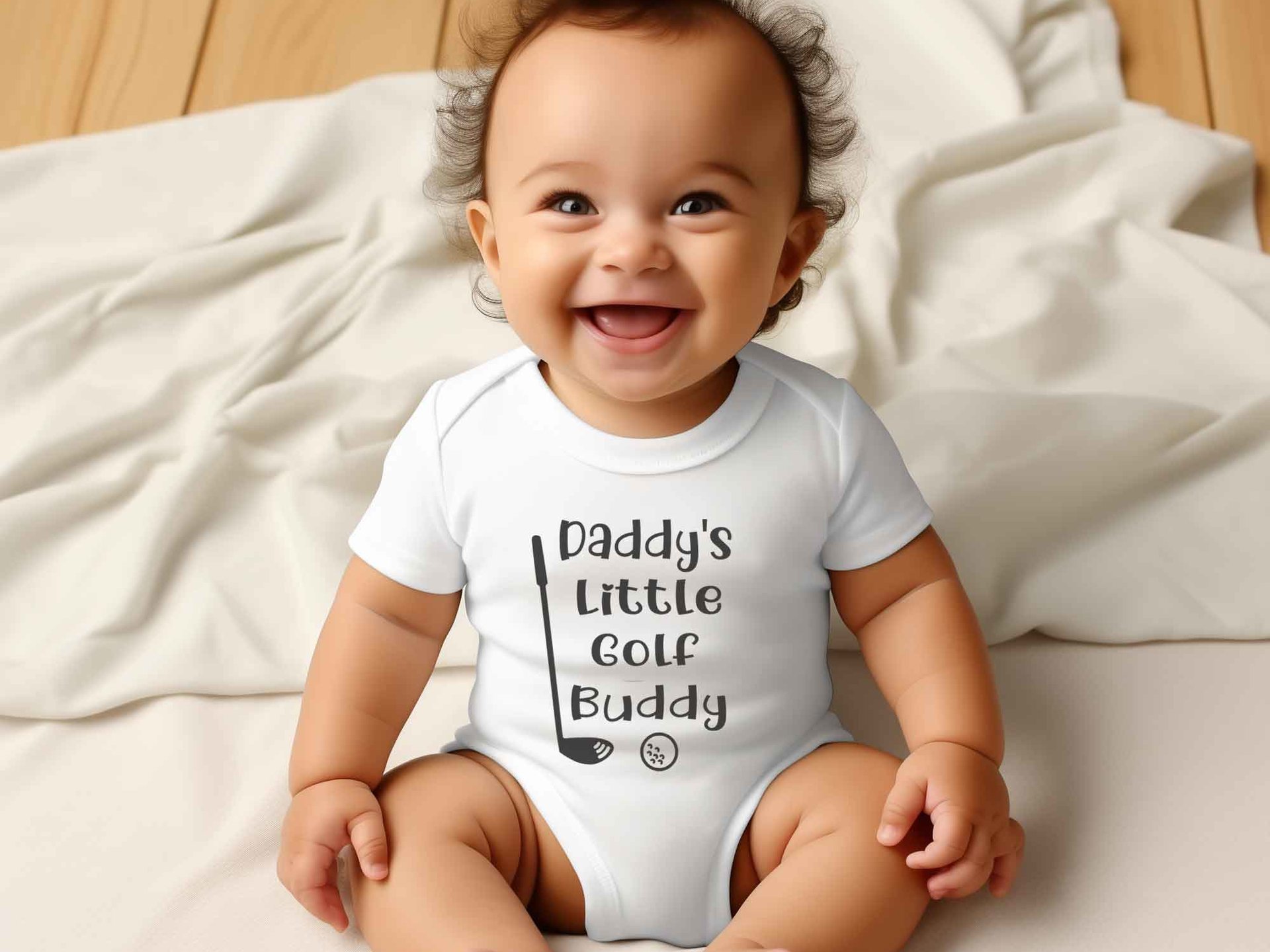 Daddy's little golf buddy baby bodysuit