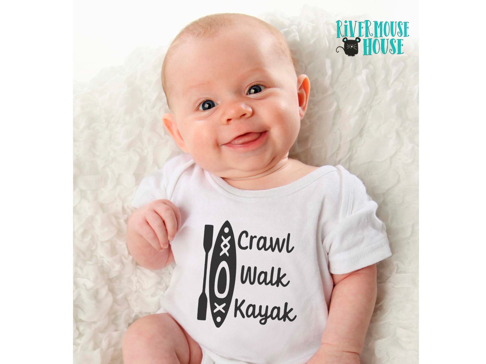 Crawl Walk Kayak Baby Bodysuit
