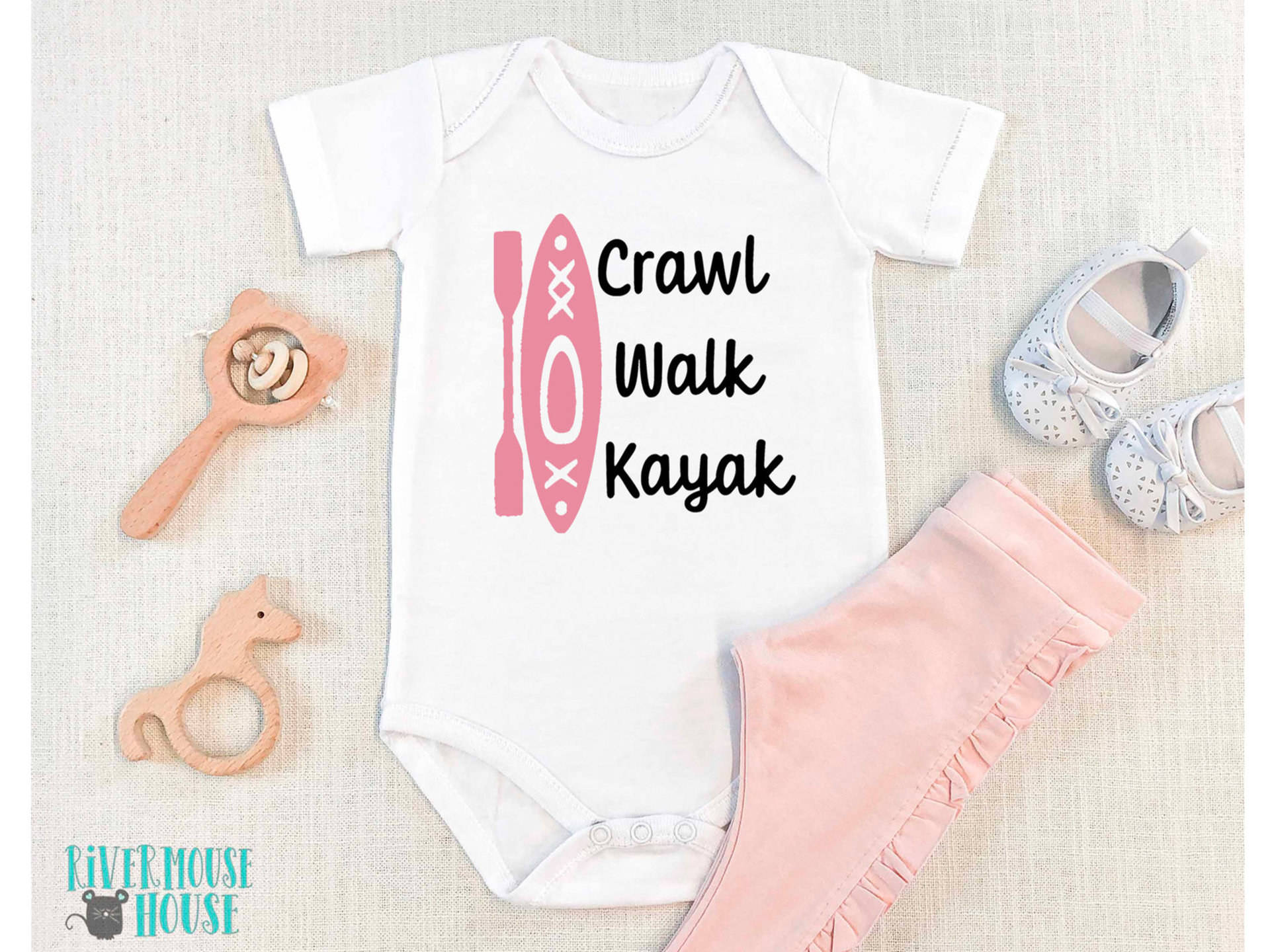 Crawl Walk Kayak Baby Bodysuit