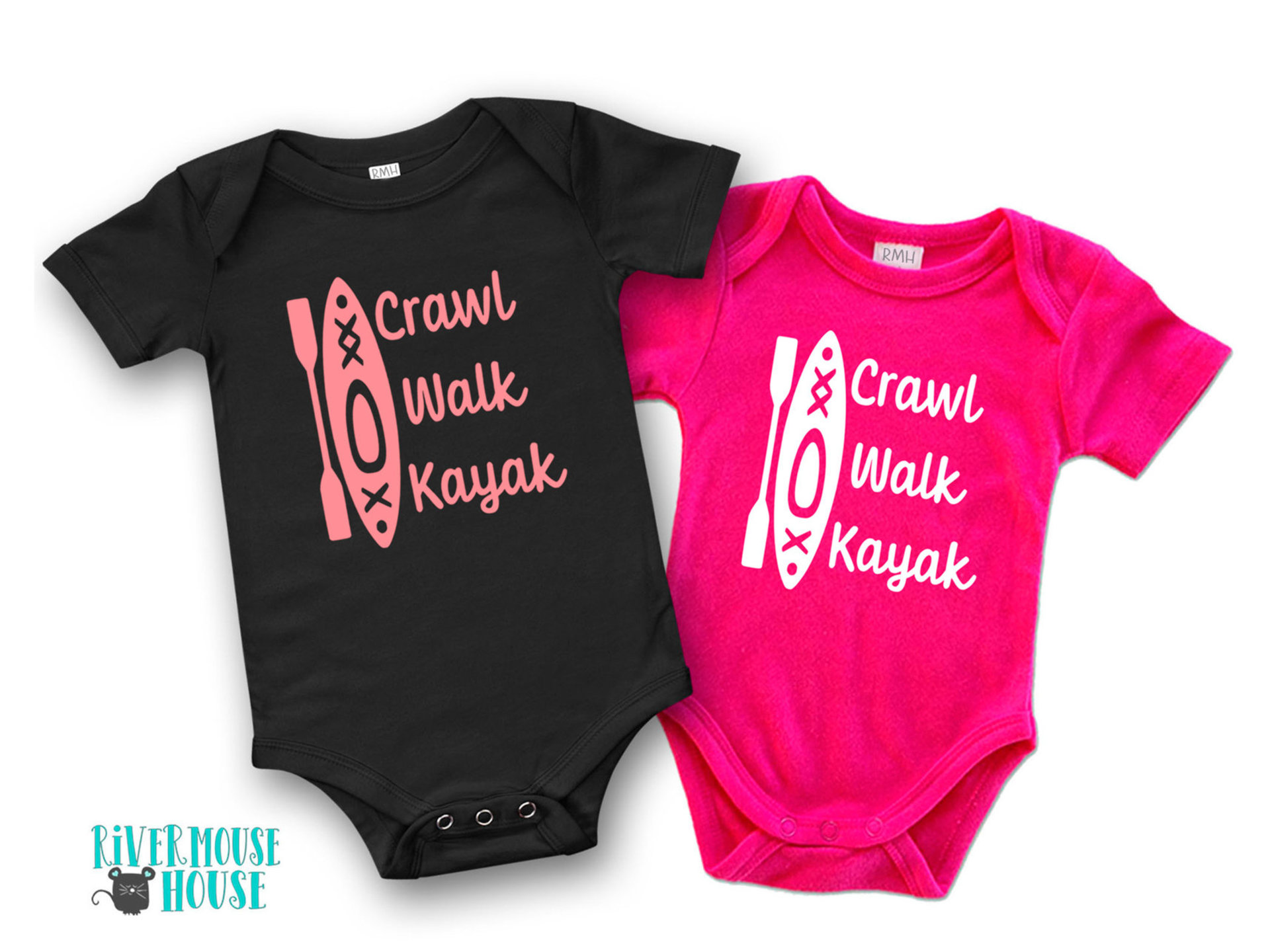 Crawl Walk Kayak Baby Bodysuit