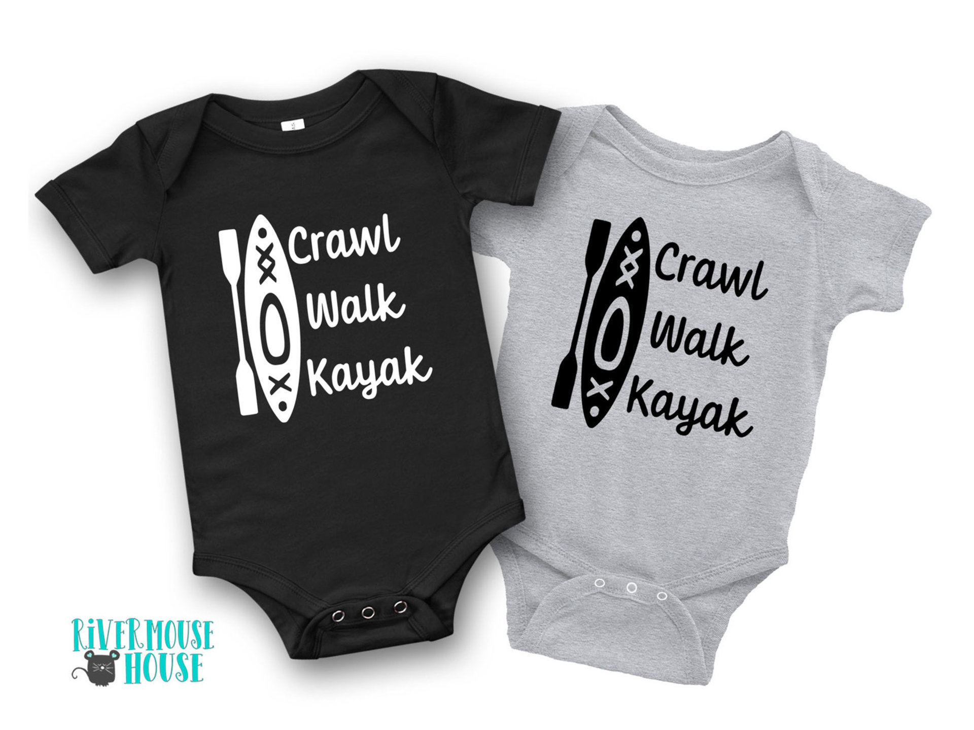 Crawl Walk Kayak Baby Bodysuit