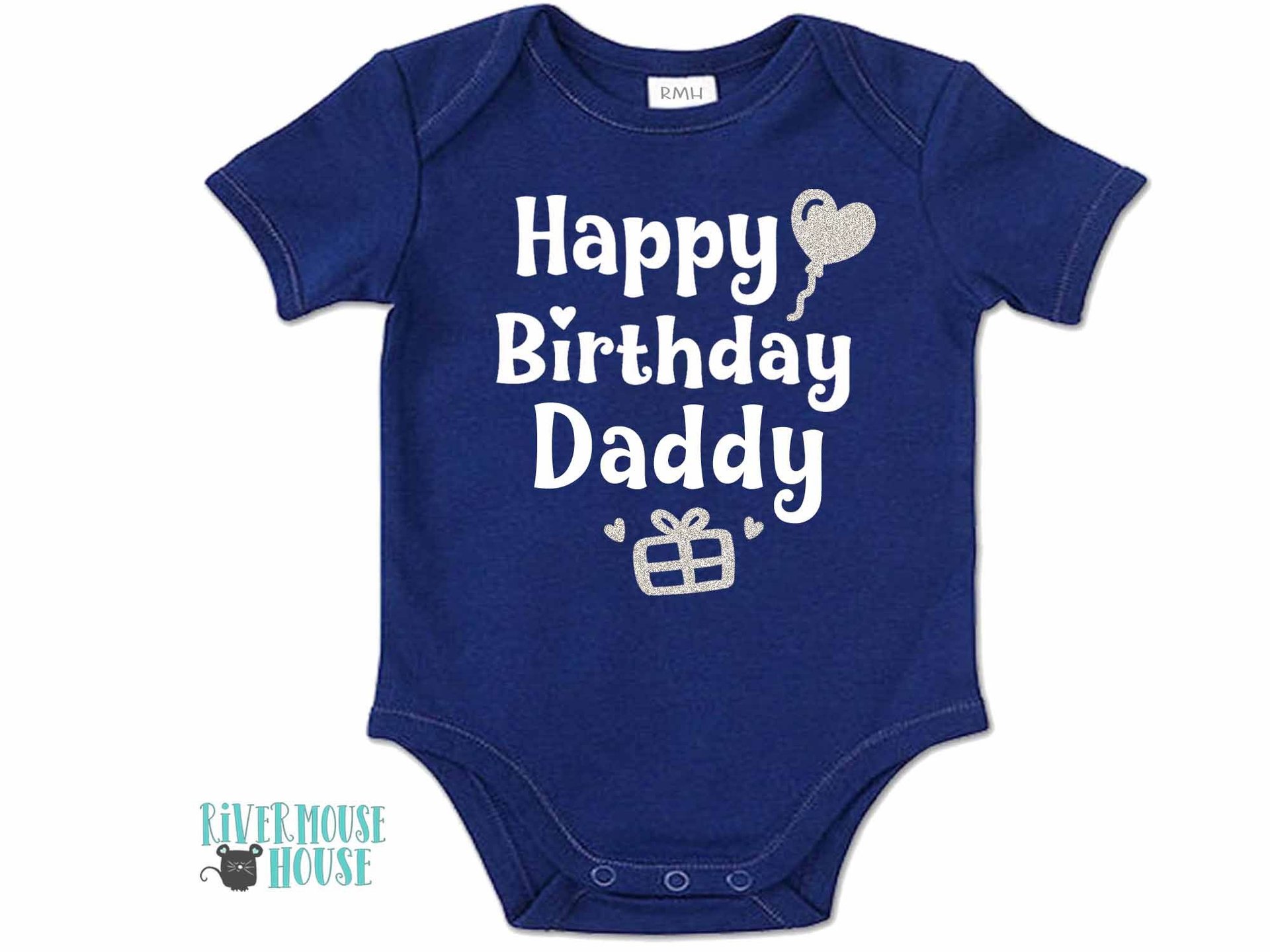 Happy Birthday personalised name baby bodysuit