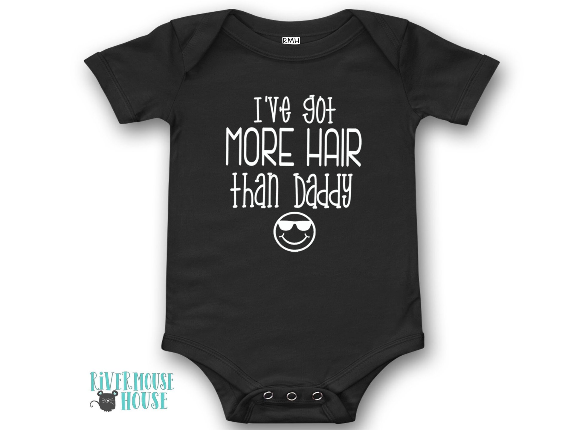 I've got more hair than Daddy funny baby bodysuit