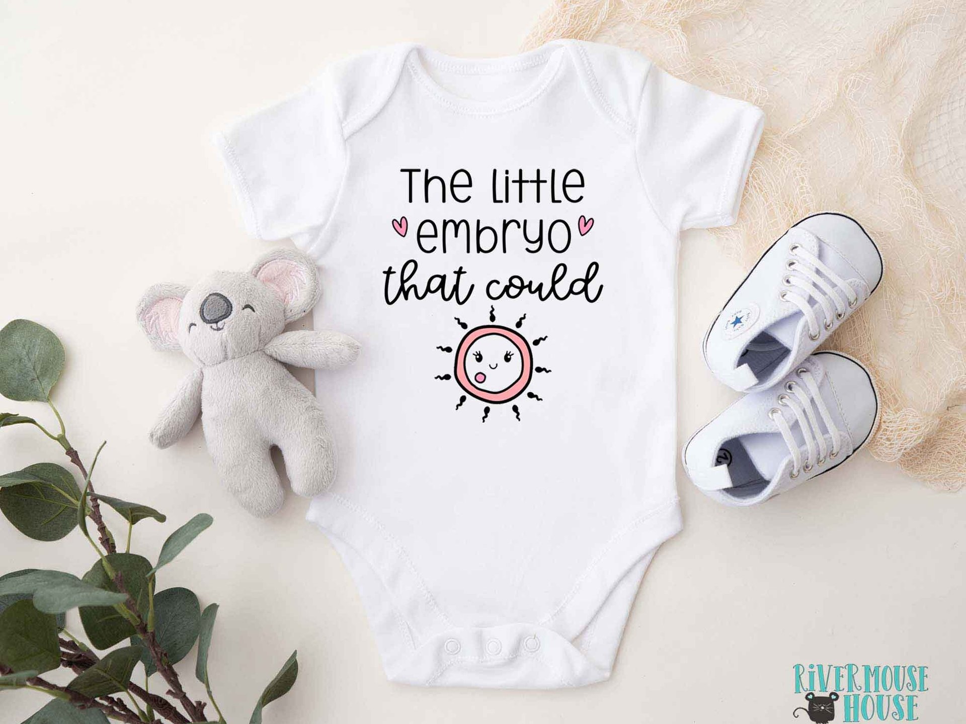 IVF Baby Bodysuit, The Little Embryo That Could, Personalised Pregnancy & Birth Announcement