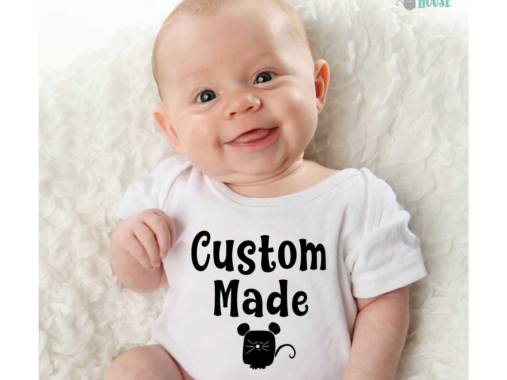 Custom personalised baby bodysuit, add your own text onesie