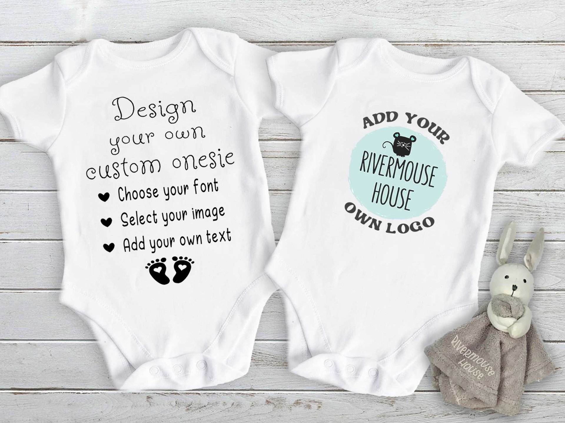 Custom personalised baby bodysuit, add your own text onesie