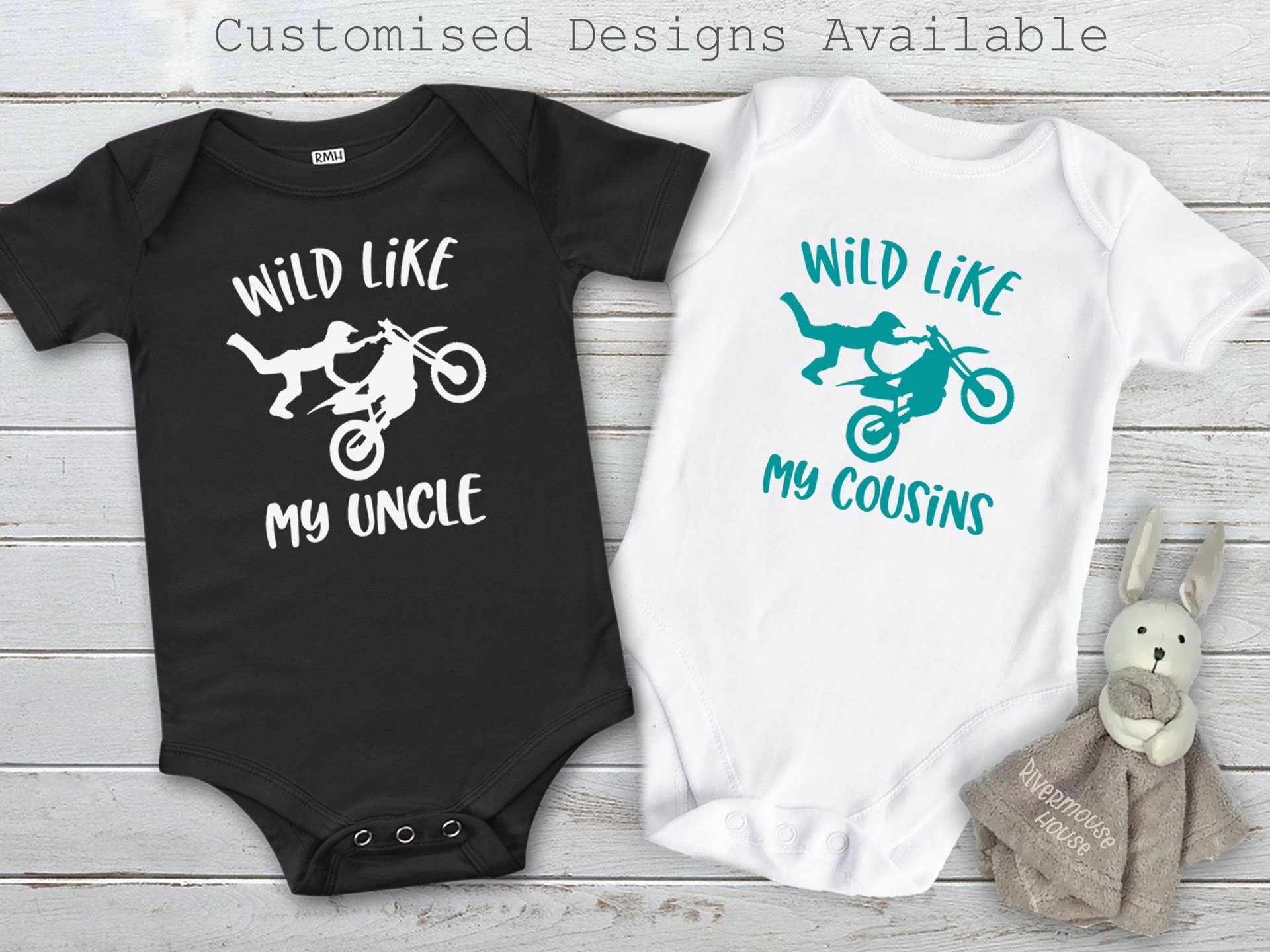 Motocross Baby Wild Like Daddy Dirt Bike Motorcycle Bodysuit