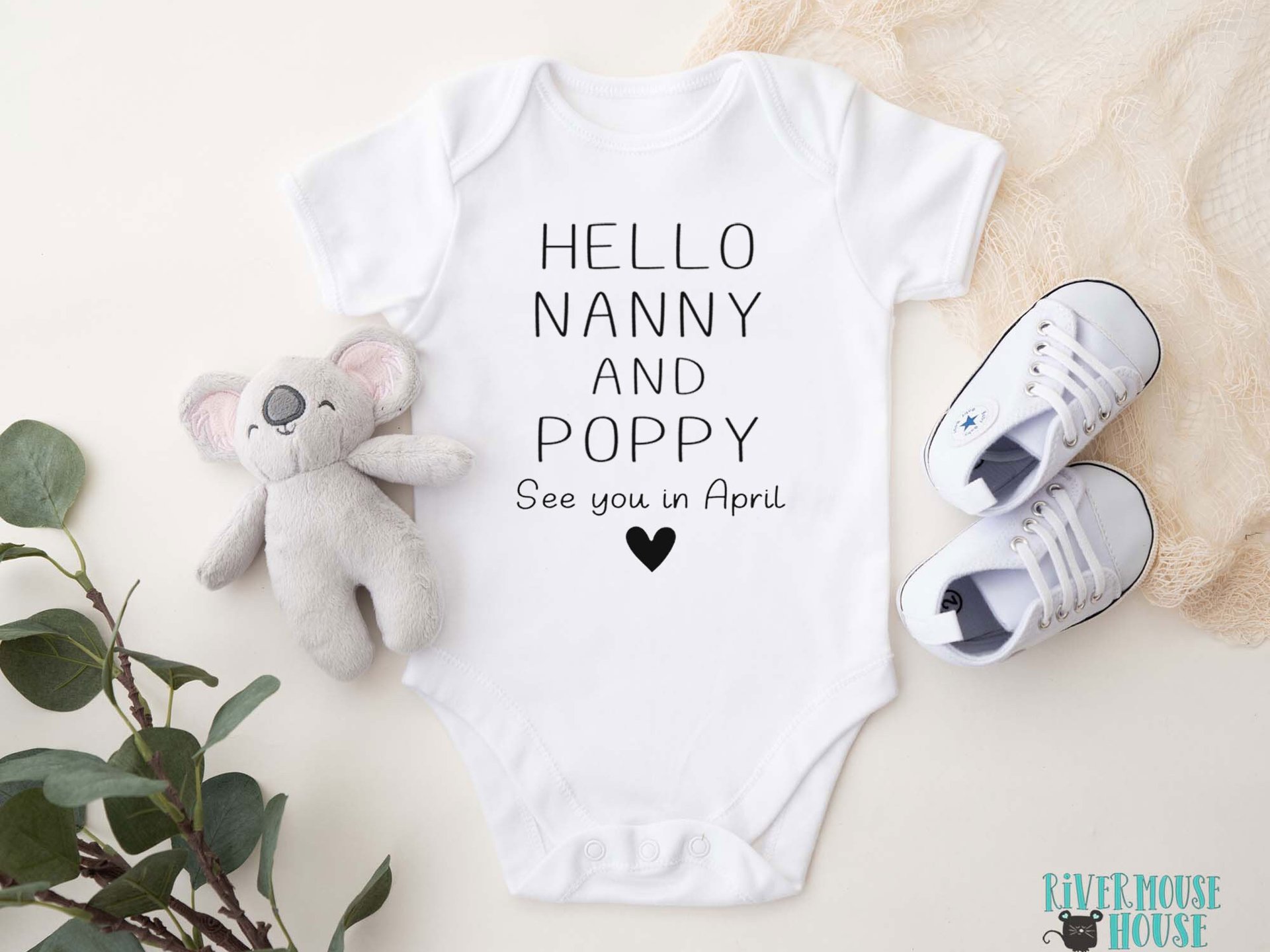Hello baby personalised pregnancy announcement, See you soon custom baby reveal for Grandparents, Daddy, friends & family