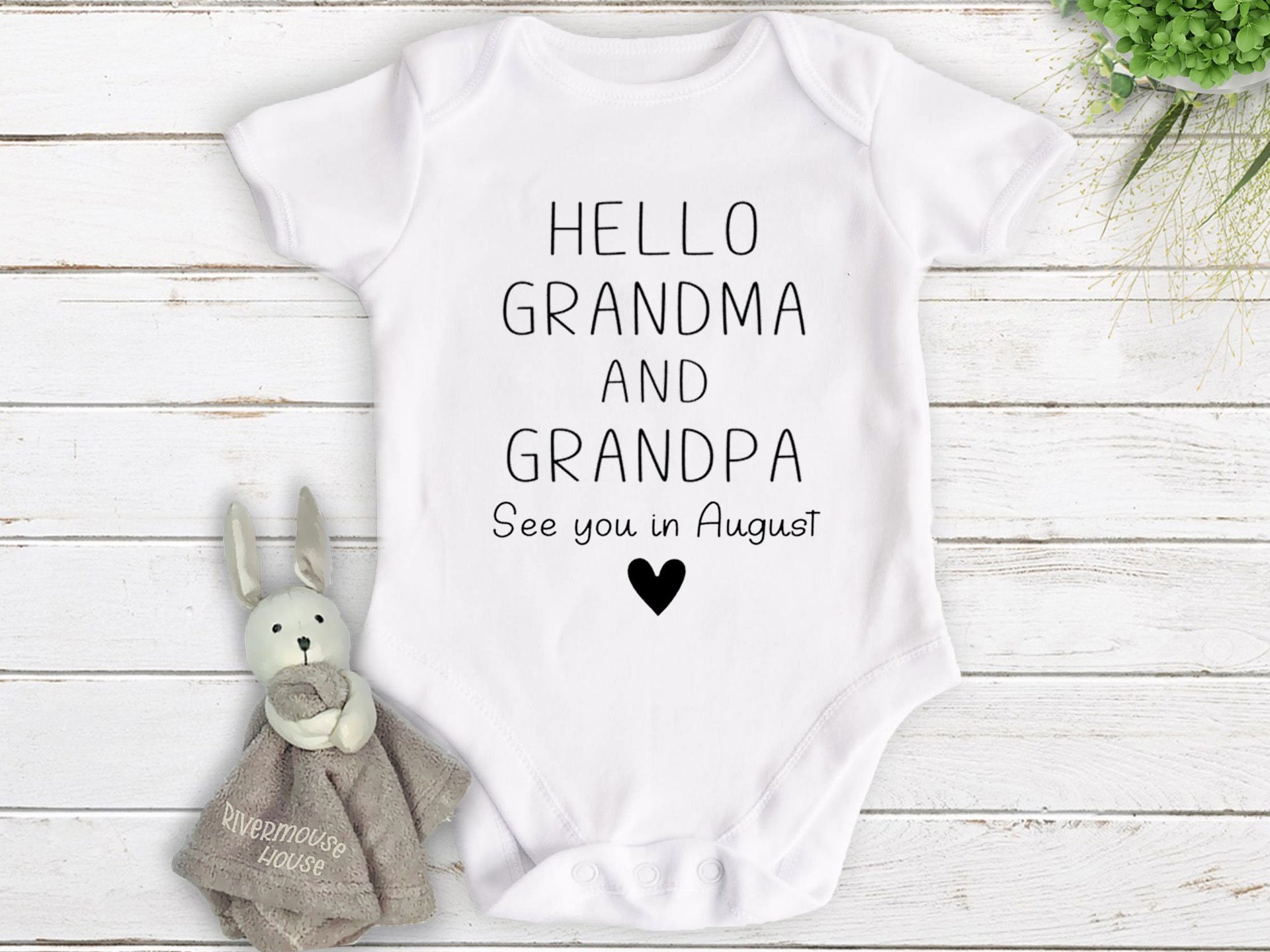 Hello baby personalised pregnancy announcement, See you soon custom baby reveal for Grandparents, Daddy, friends & family