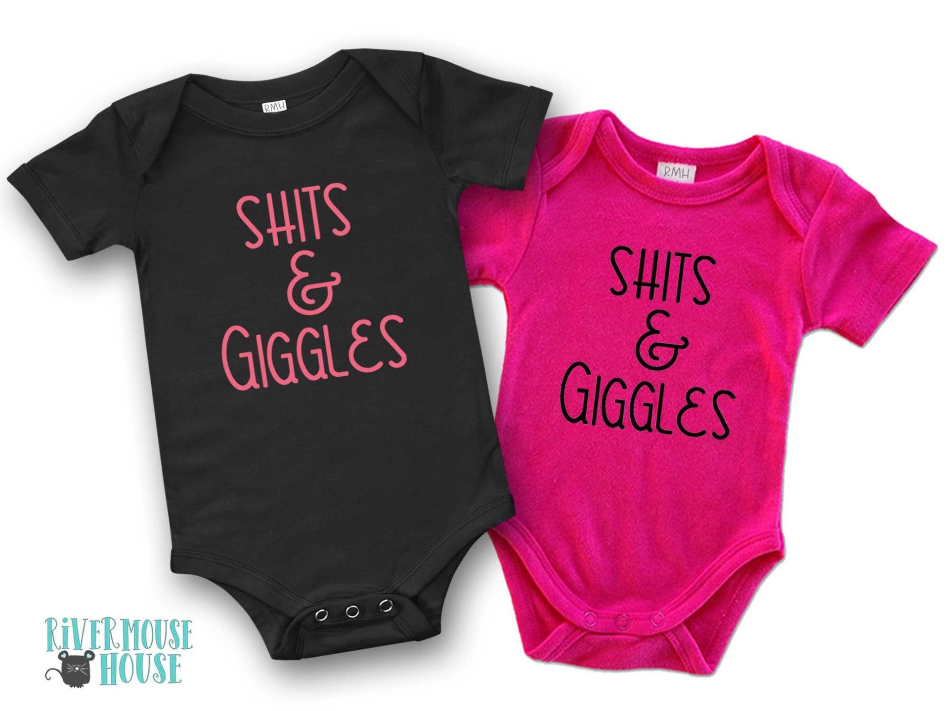 Shits & Giggles funny baby bodysuit, Australian sizes from newborn to toddler