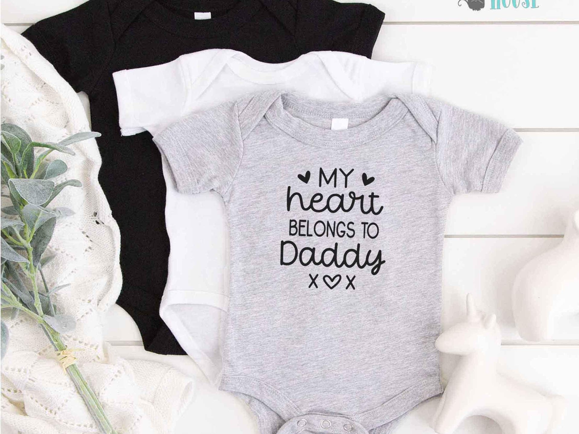My heart belongs to Mummy, Daddy baby bodysuit, Personalised valentines day gift