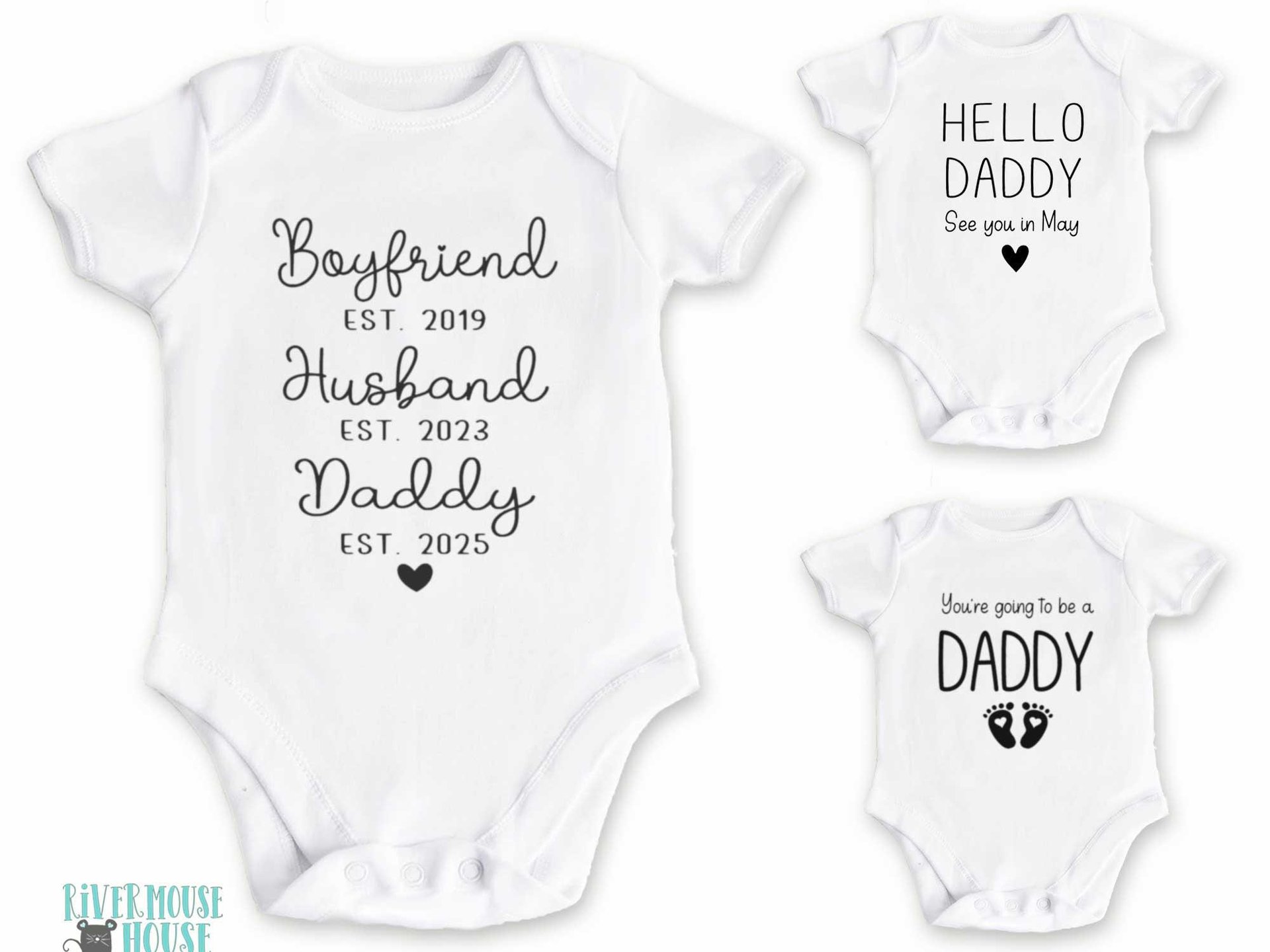 Baby pregnancy announcement for husband, Personalised new daddy reveal