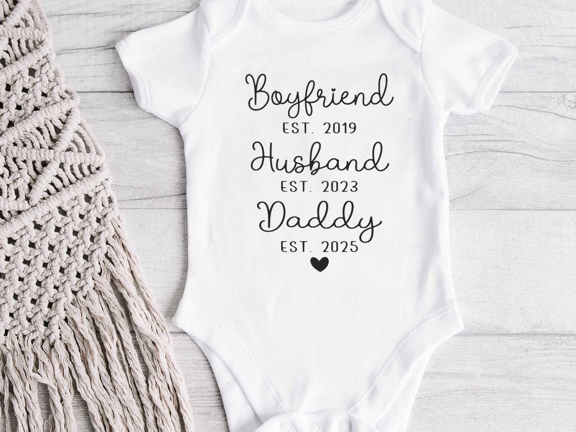 Baby pregnancy announcement for husband, Personalised new daddy reveal