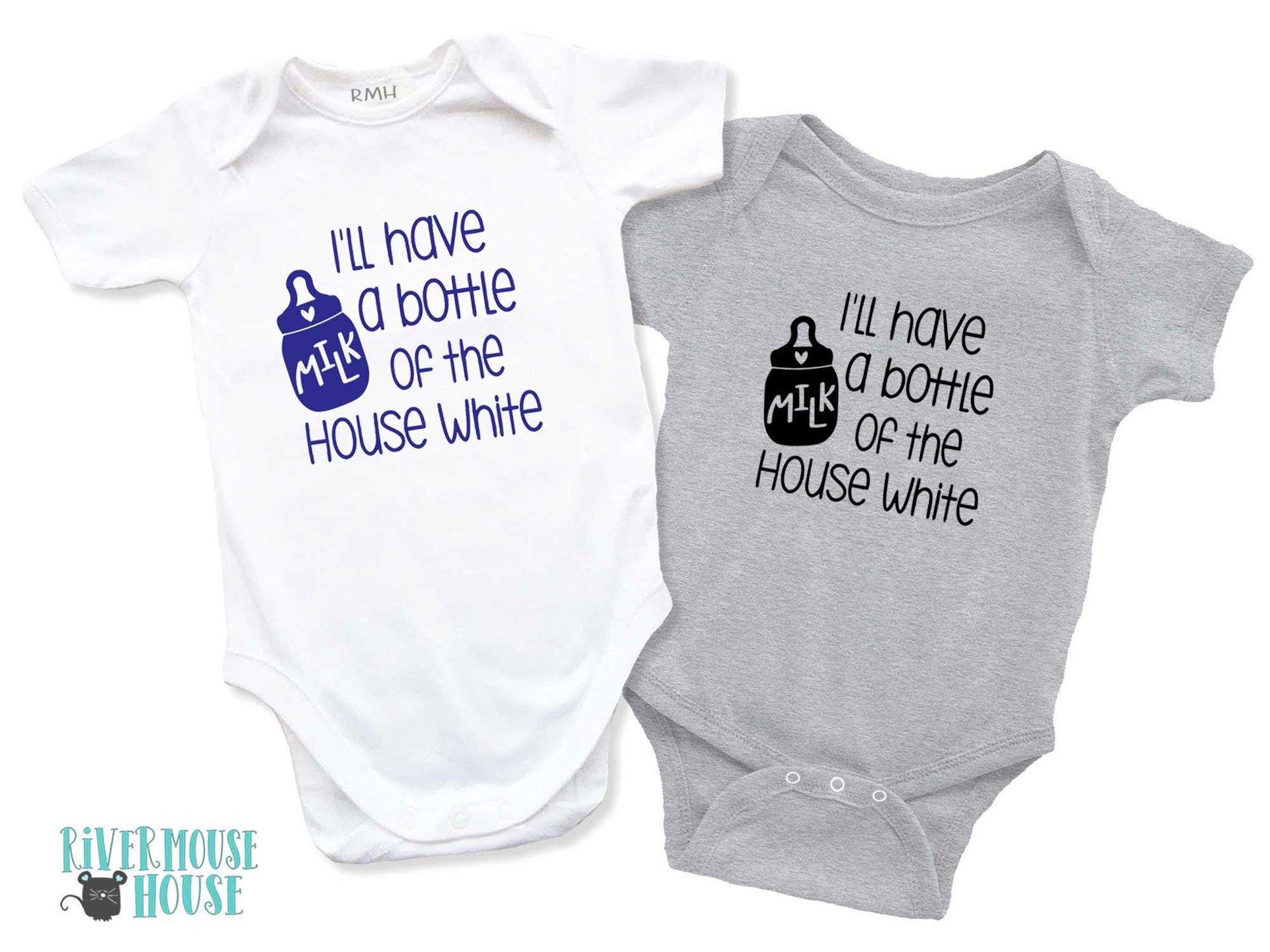 Funny Wine Lover Baby Bodysuit, I'll Have a Bottle of the House White