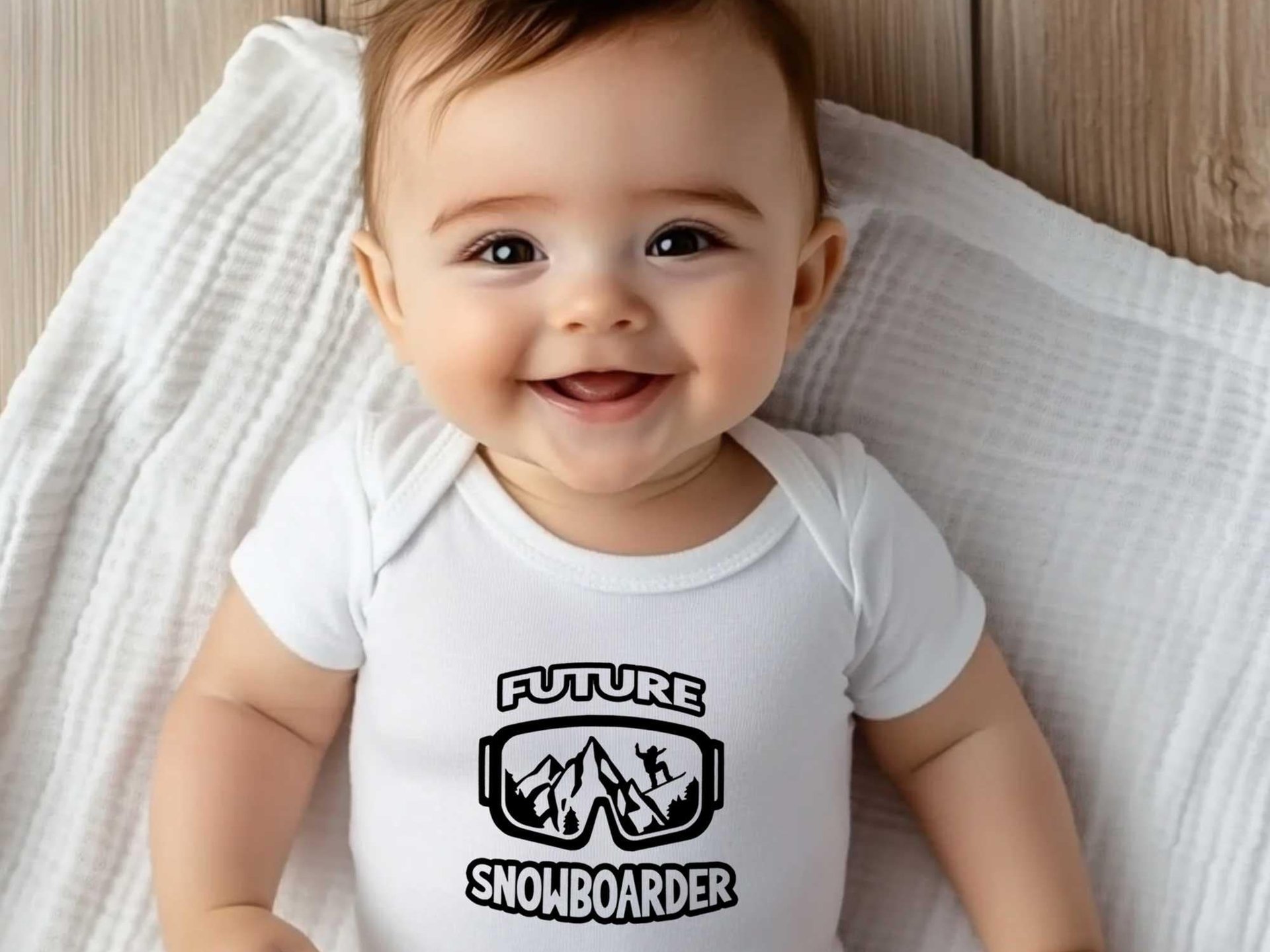 Future Snowboarder Baby Bodysuit, Aussie Winter Sports Romper