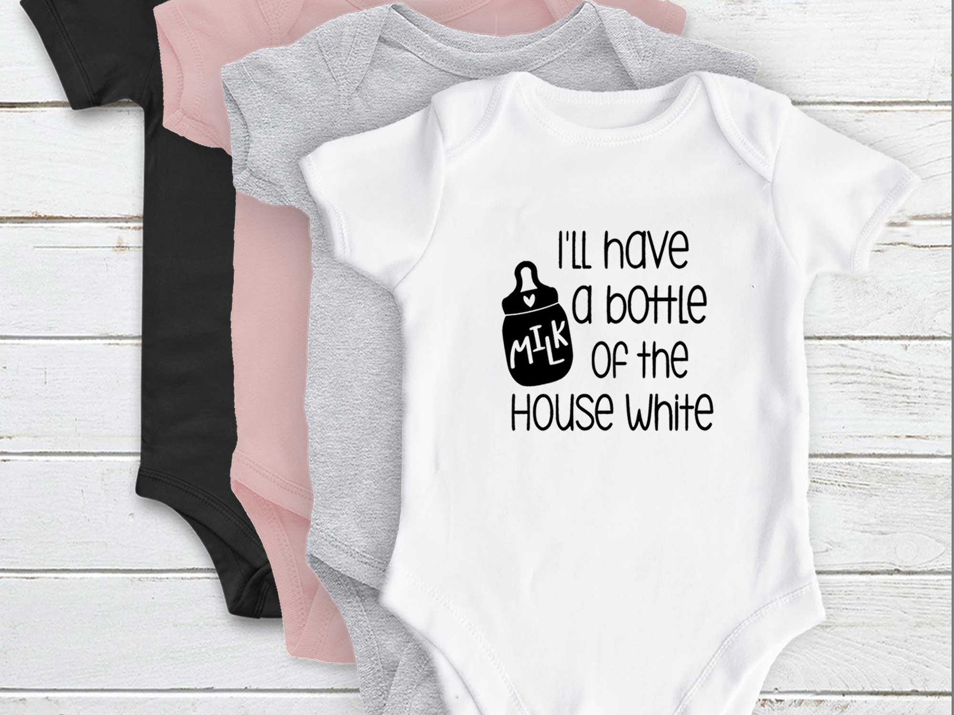 Funny Wine Lover Baby Bodysuit, I'll Have a Bottle of the House White