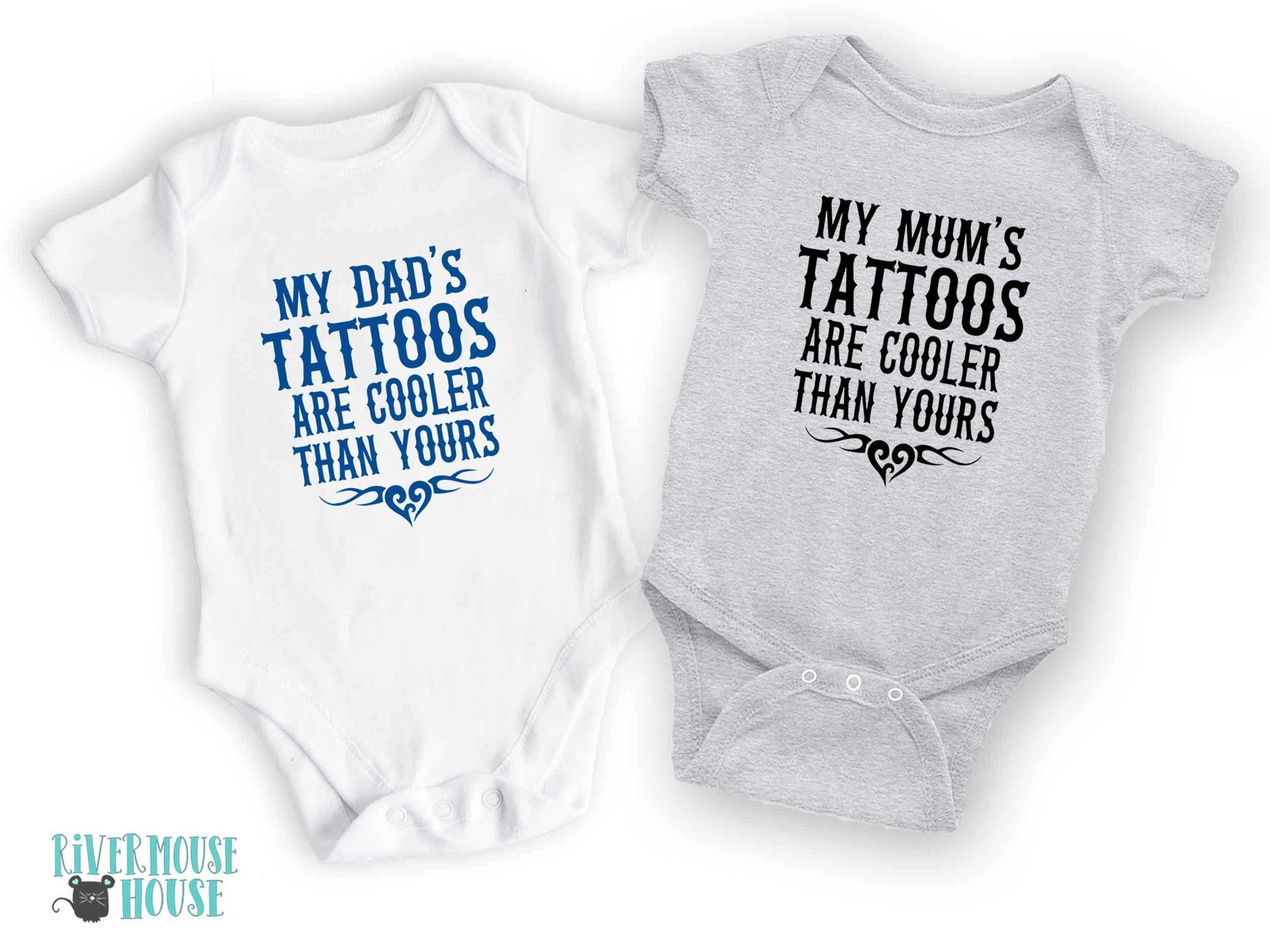 Tattoo Baby Personalised Bodysuit, My Mum's Tattoos are Cooler than Yours, Funny Tattoo Artist Romper