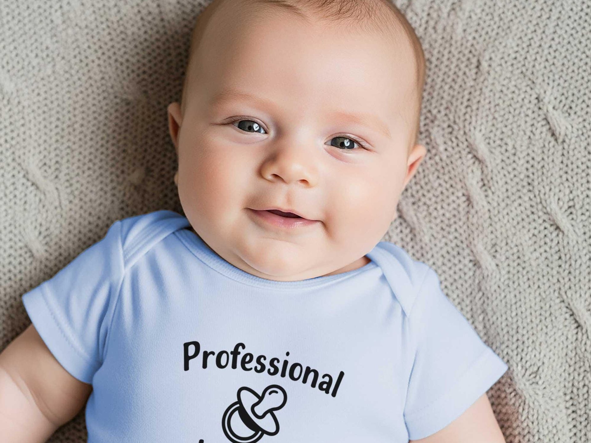 Aussie Slang Funny Baby Bodysuit, Professional Dummy Spitter