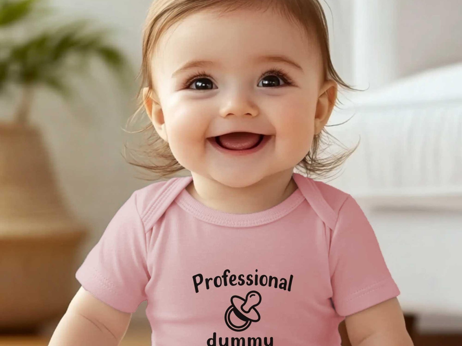 Aussie Slang Funny Baby Bodysuit, Professional Dummy Spitter