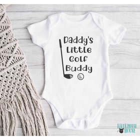 Daddy's little golf buddy baby bodysuit