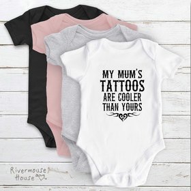 Tattoo Baby Personalised Bodysuit, My Mum's Tattoos are Cooler than Yours, Funny Tattoo Artist Romper