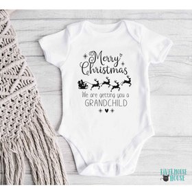 Merry Christmas we are getting you a grandchild personalised pregnancy announcement
