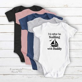 Personalised Sailing Baby Bodysuit, Funny Aussie Boating Outfit